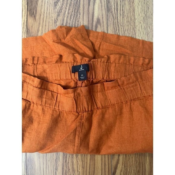 Jason Wu pull on linen shorts women’s size M rust orange - Picture 7 of 8